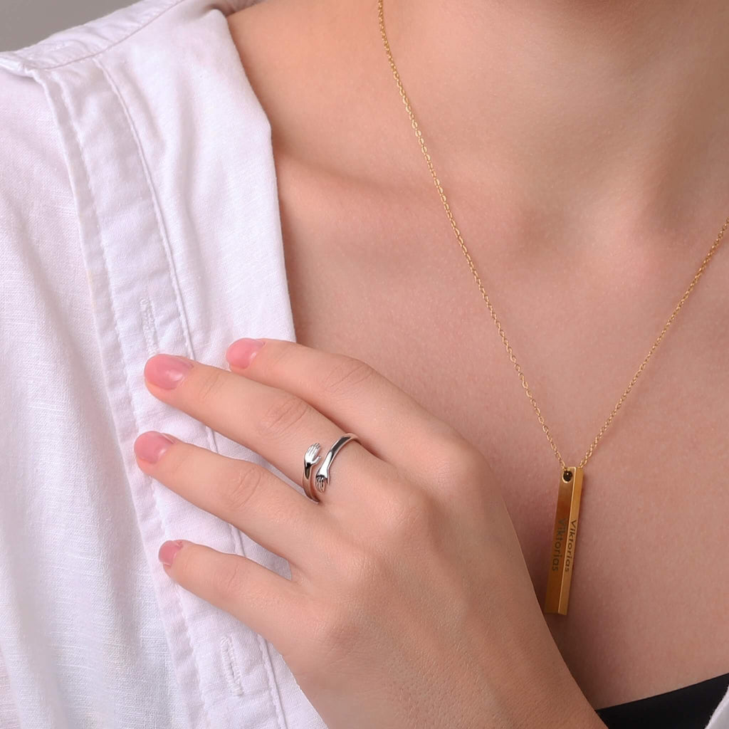 Jewelance™ HugRing 1+1 GRATUIT : Bague Promesse de Style Réglable