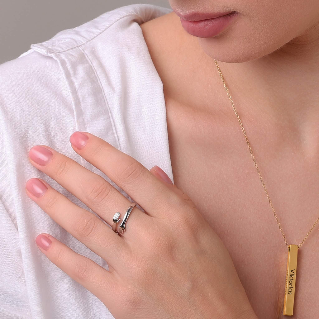 Jewelance™ HugRing 1+1 GRATUIT : Bague Promesse de Style Réglable