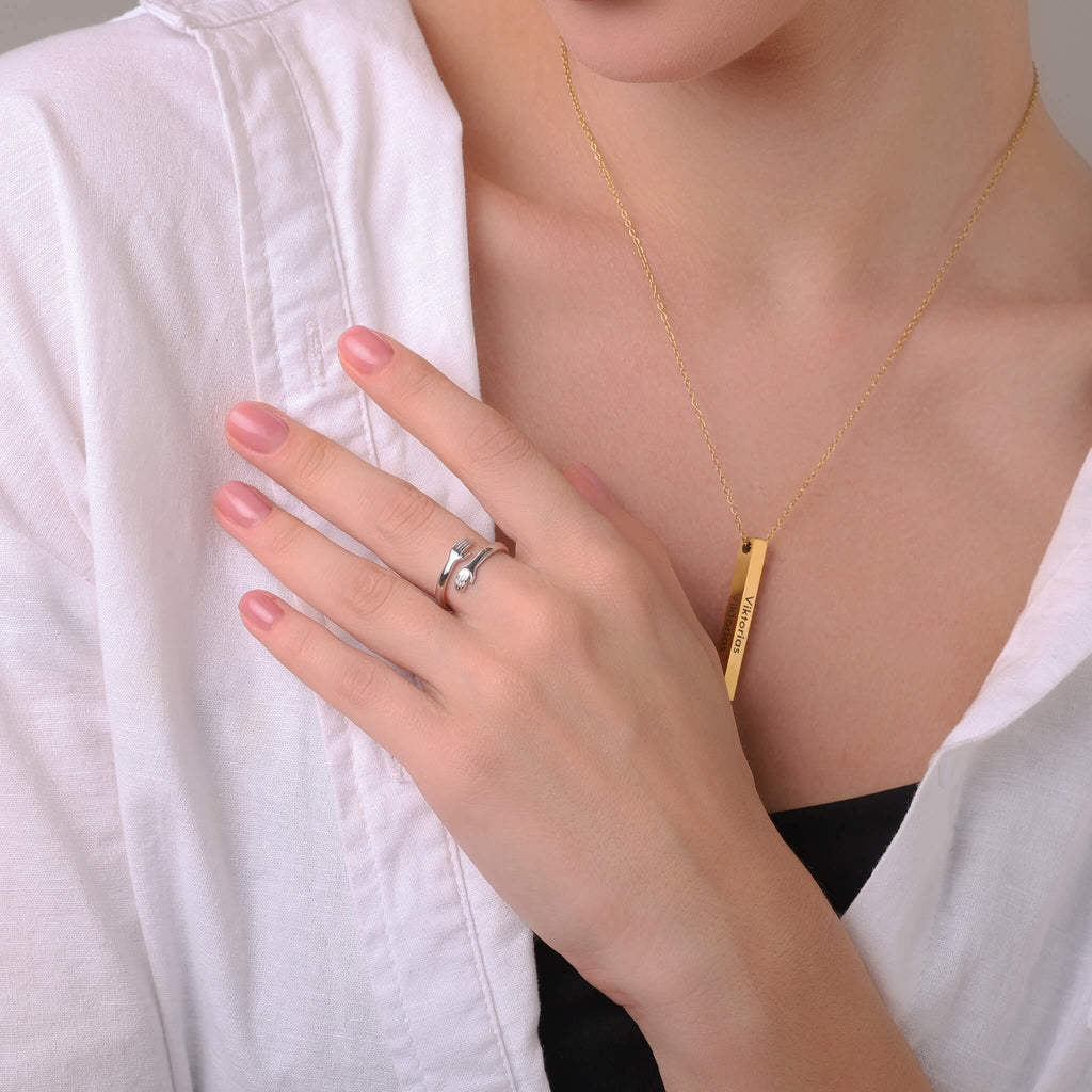 Jewelance™ HugRing 1+1 GRATUIT : Bague Promesse de Style Réglable