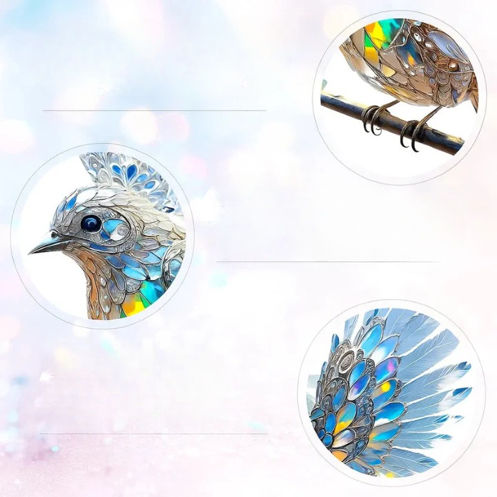 Ornement en Cristal Oiseau de Fenêtre – Décor Lumineux Réfléchissant pour la Maison
