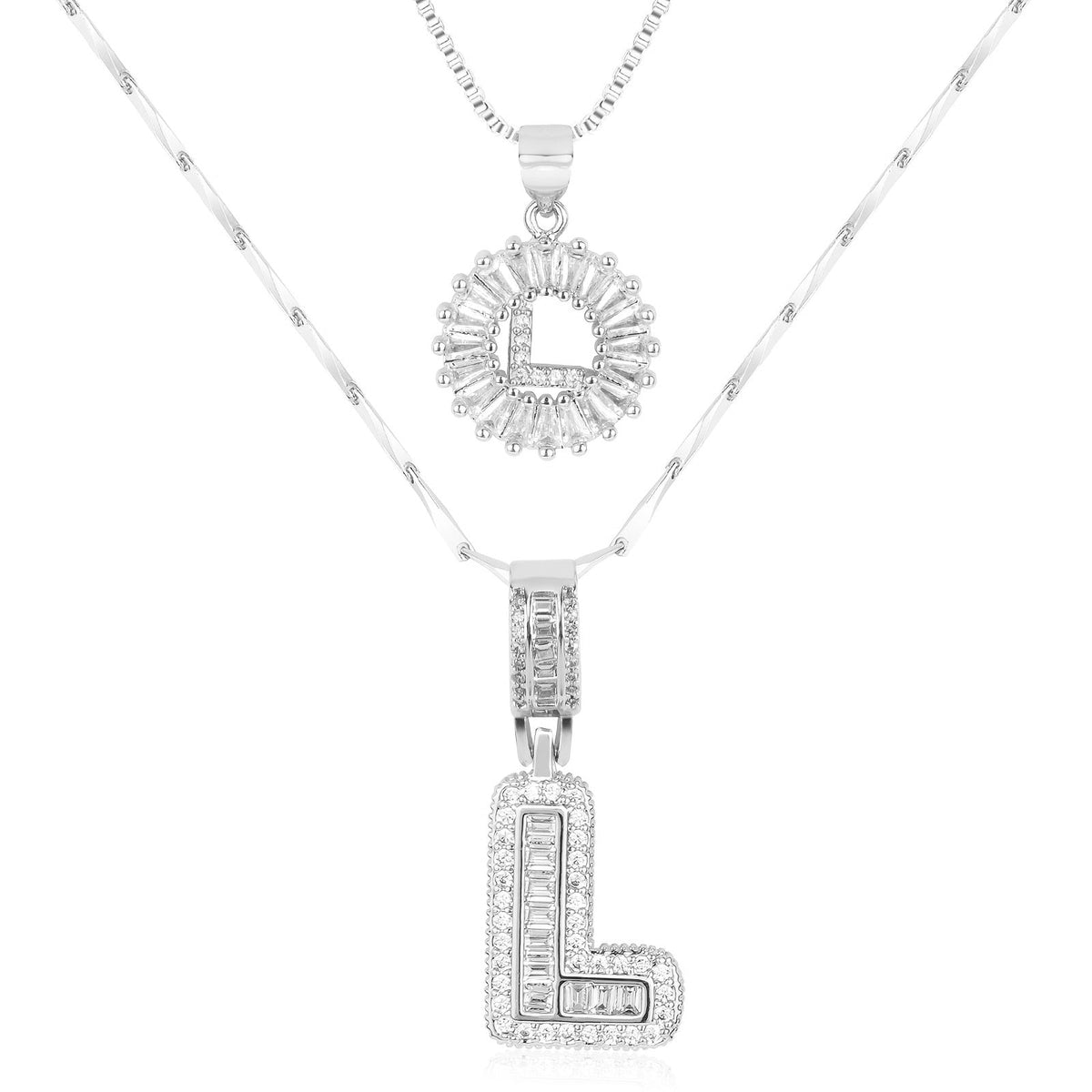 Collier GemLetter - Pendentif Initial avec Finition Luxe