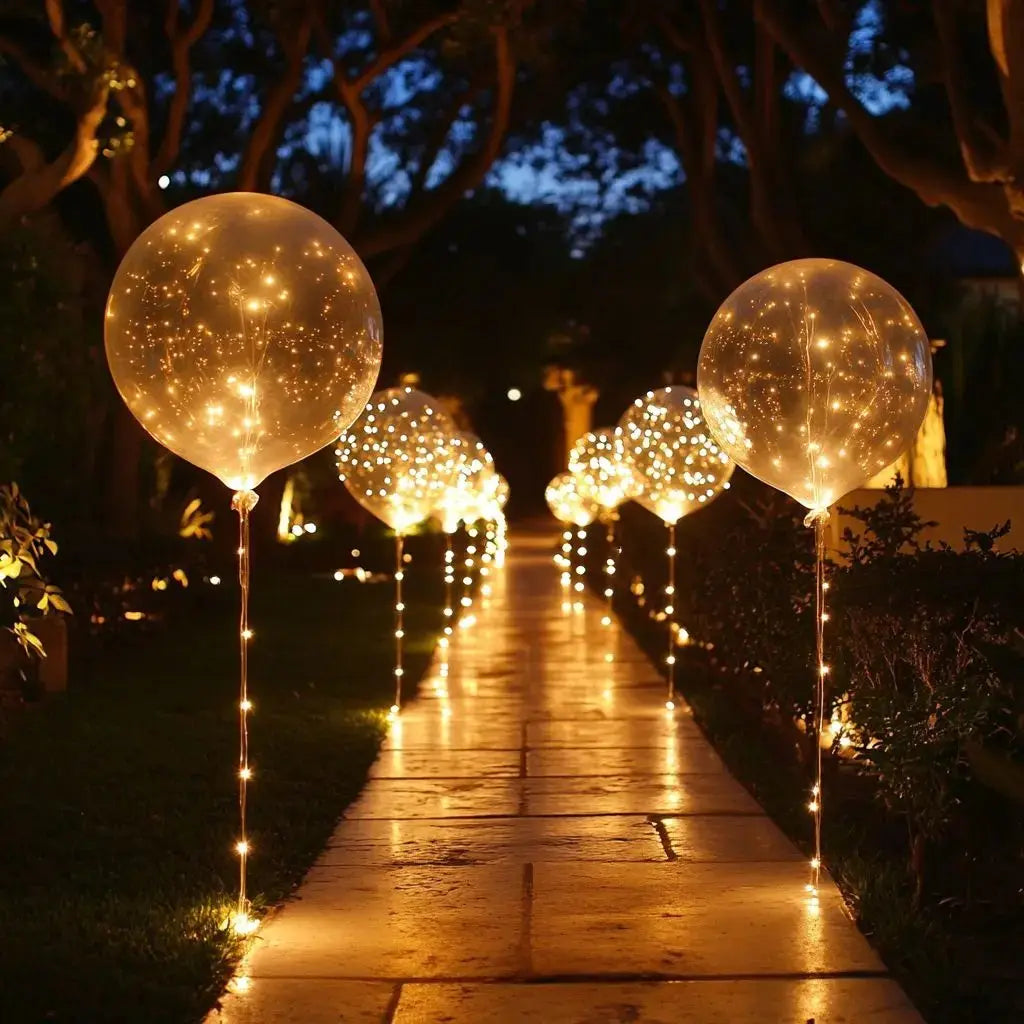 Ensemble de 10 Ballons LED – Éclairage Blanc Chaud pour Célébrations