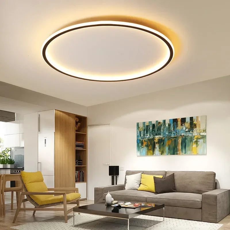 Plafonnier LED scandinave – Moderne, dimmable et élégant pour le salon, la salle à manger et le couloir