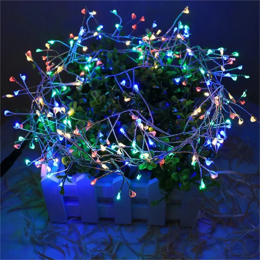 Guirlande LED de Noël avec Fil Argenté – Jusqu'à 1000 Lampes LED Multicolores, IP44 pour Intérieur & Extérieur