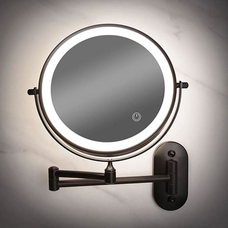 Miroir Agrandissant LED Rechargeable Dimmer Maquillage Salle de Bain Miroir Cosmétique Rond 20cm | Sansoti