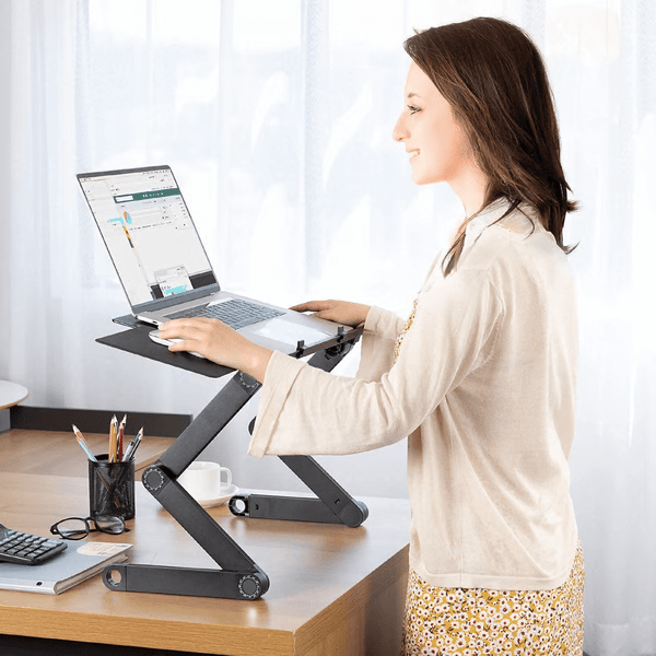 Support d'ordinateur portable réglable | Rotation à 360° | Favorise une posture saine
