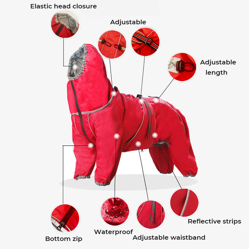 Imperméable pour Chiens – Veste Extérieure Ajustable pour Chiens