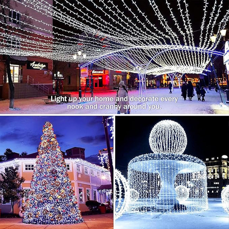 Guirlande LED de Noël sur Fil de Cuivre – Guirlande Lumineuse Flexible pour Décoration de Noël
