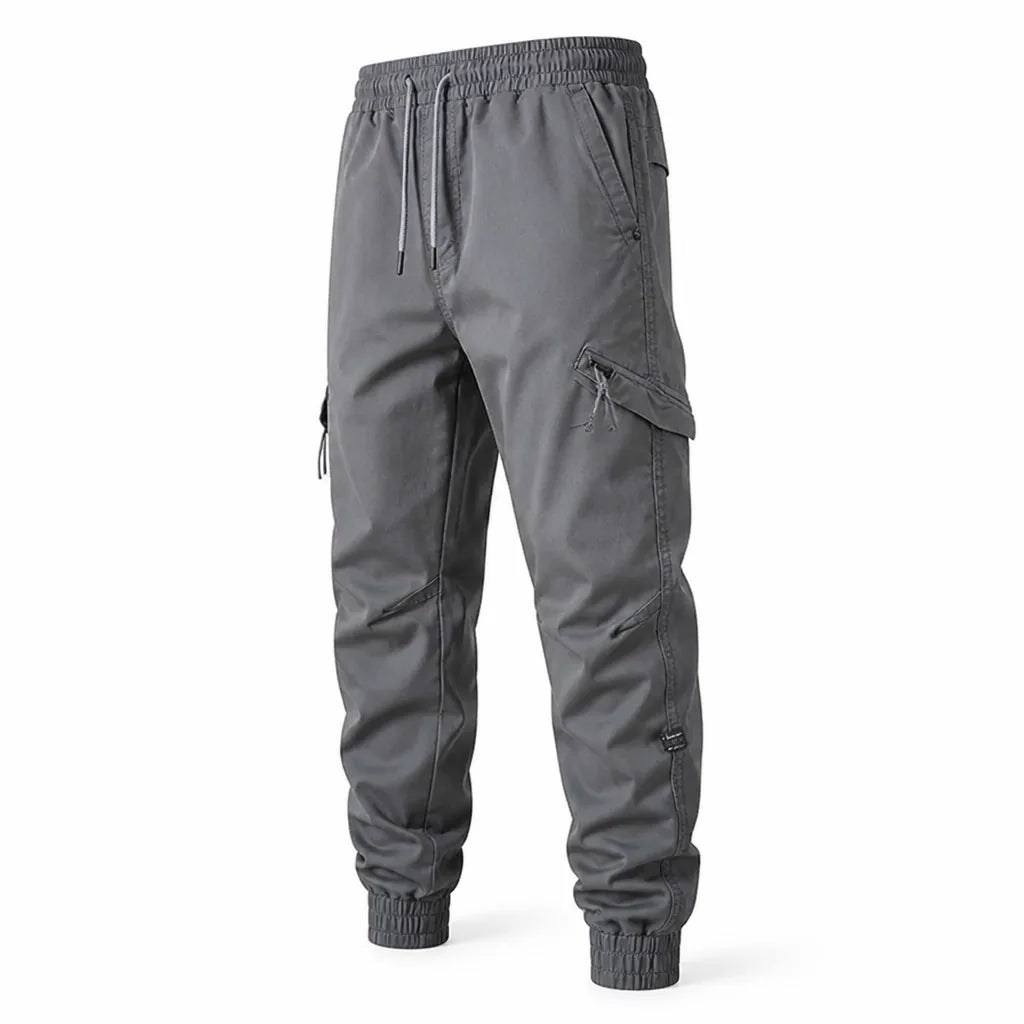 Pantalons Cargo à Poches Multiples Coupe Décontractée Mélange Coton