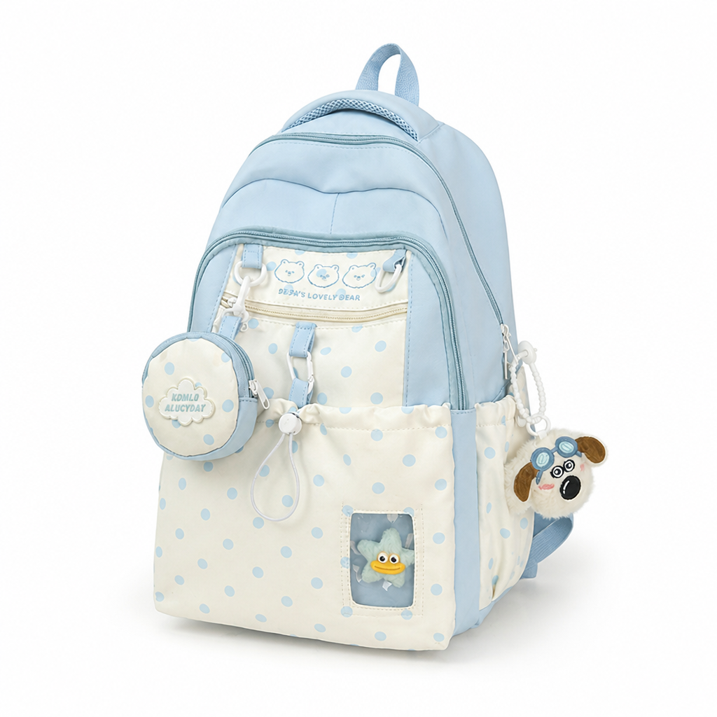 Sac à dos multi-poches pour enfants sur le thème des personnages
