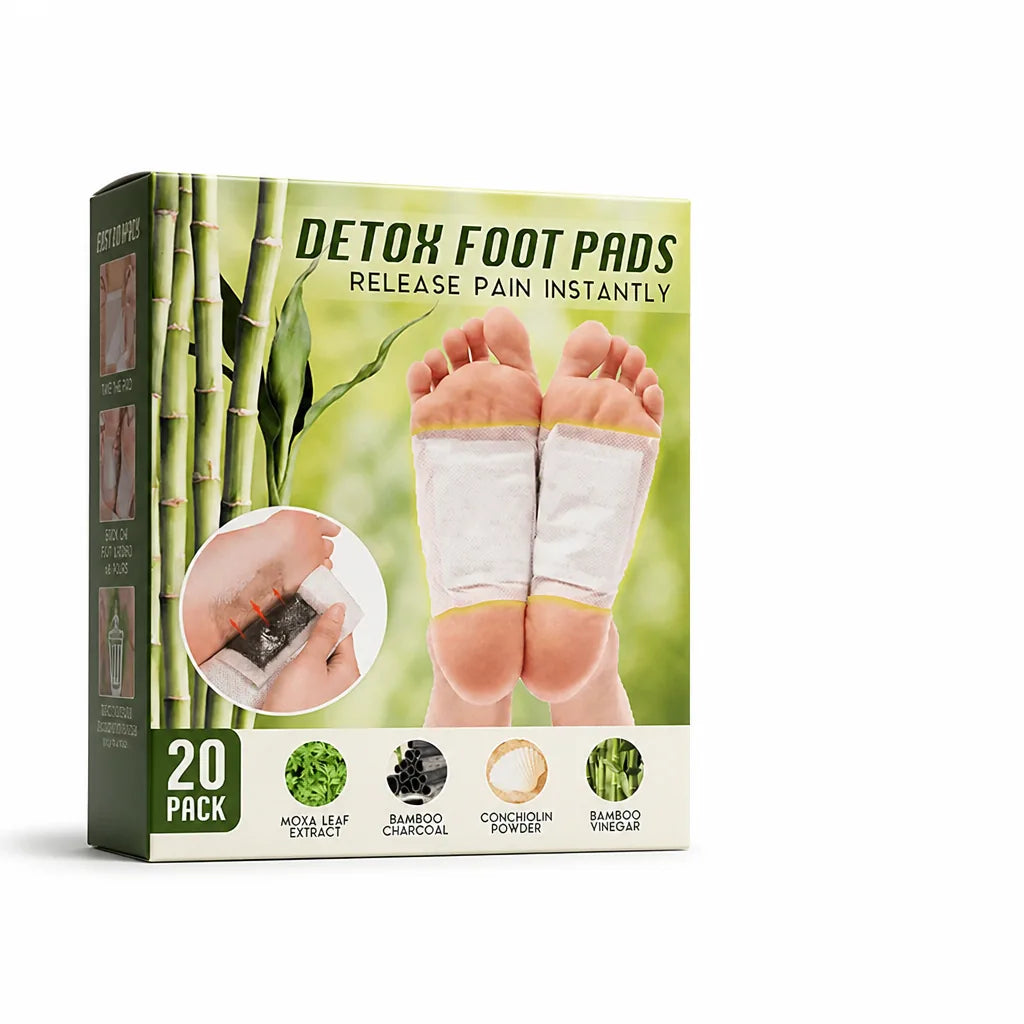 Patches Détoxifiants pour les Pieds Vinaigre de Bambou & Lavande 20 Pack