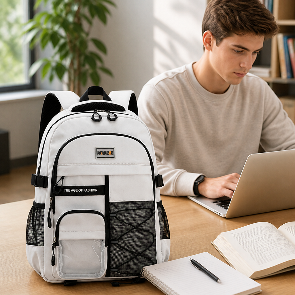 Sac à dos scolaire durable à plusieurs compartiments