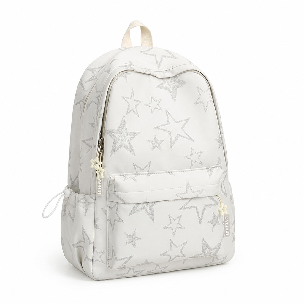 Sac à dos d'école durable à motif étoilé