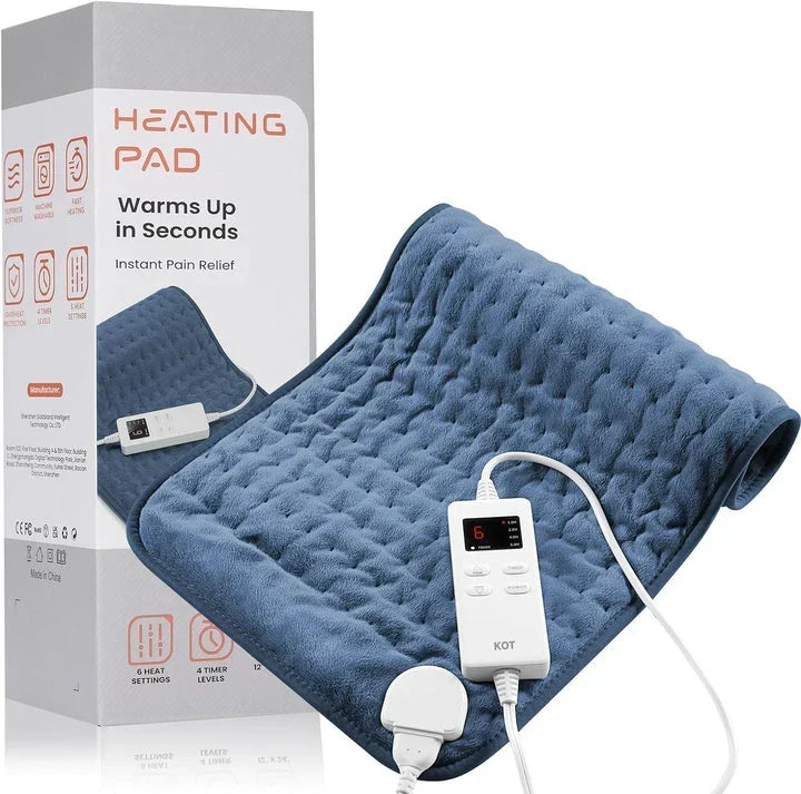 Coussin Chauffant Électrique en Microplush avec Chaleur Réglable et Arrêt Automatique