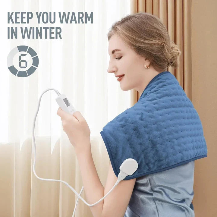 Coussin Chauffant Électrique en Microplush avec Chaleur Réglable et Arrêt Automatique