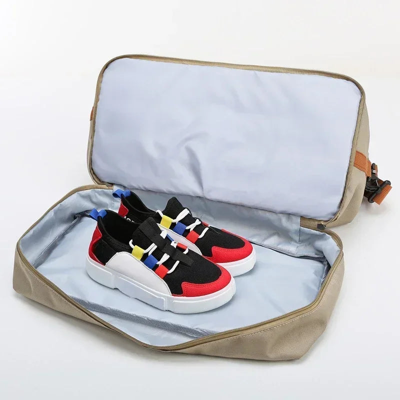 Sac de sport en cuir résistant à l'eau avec compartiment humide-sec et pour chaussures