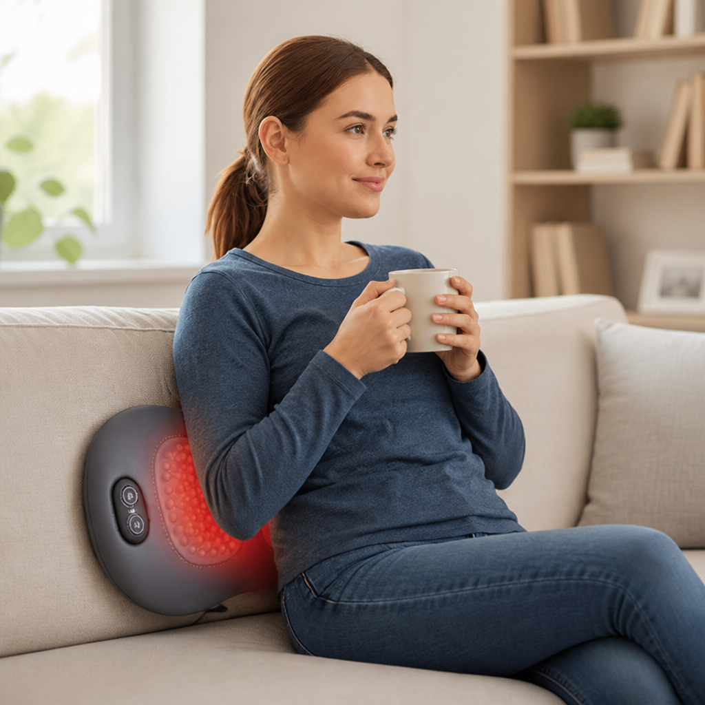 Massager Lombaire à Chaleur et Vibration (3-en-1)