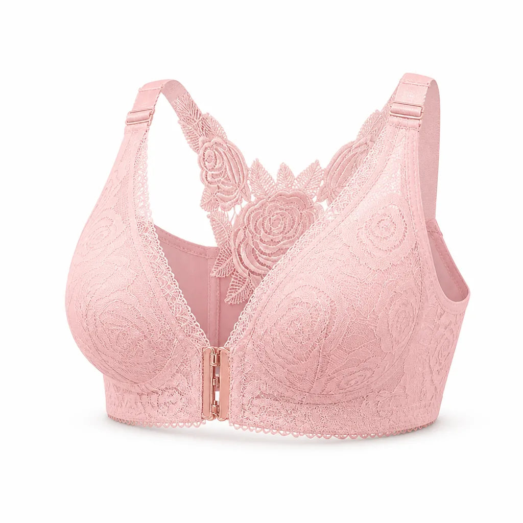 Soutien-gorge en dentelle à fermeture frontale sans armatures