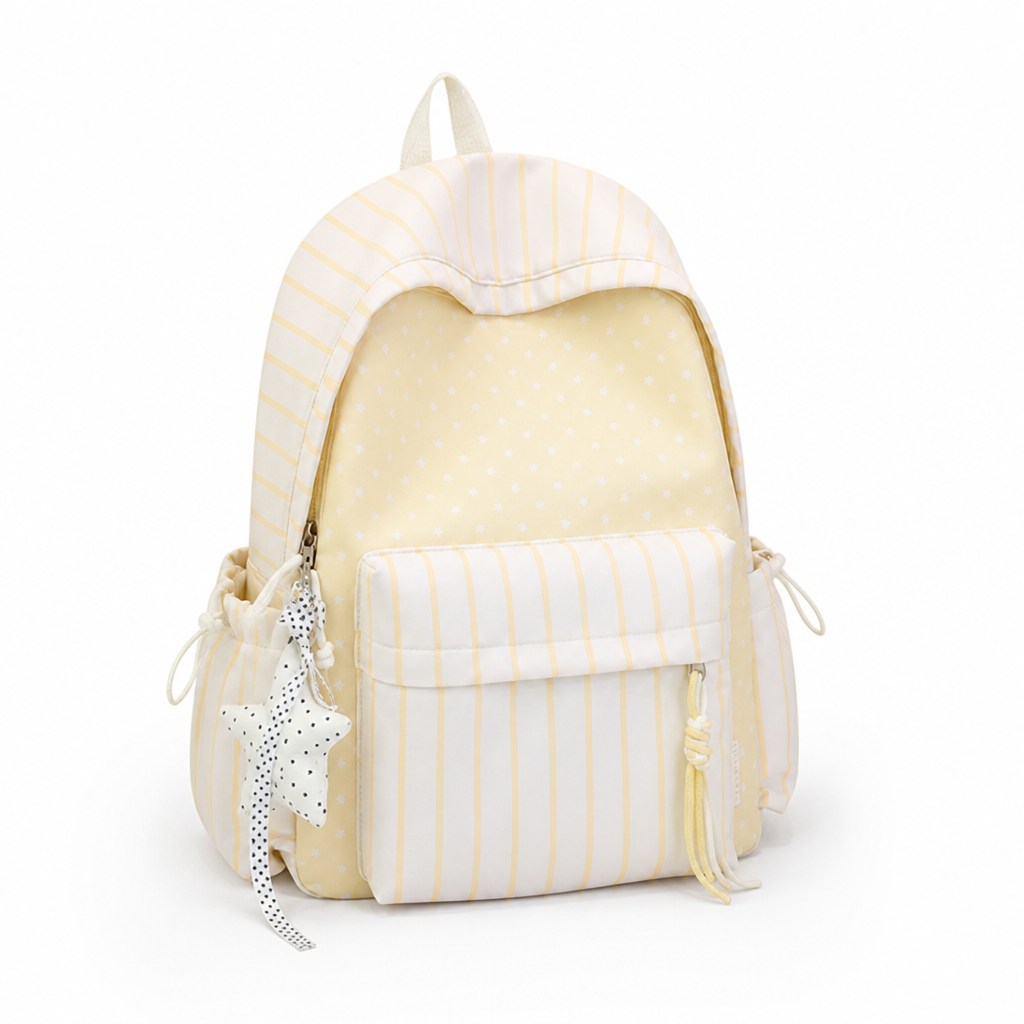 Sac à dos d'école léger avec bretelles rembourrées et multiples poches