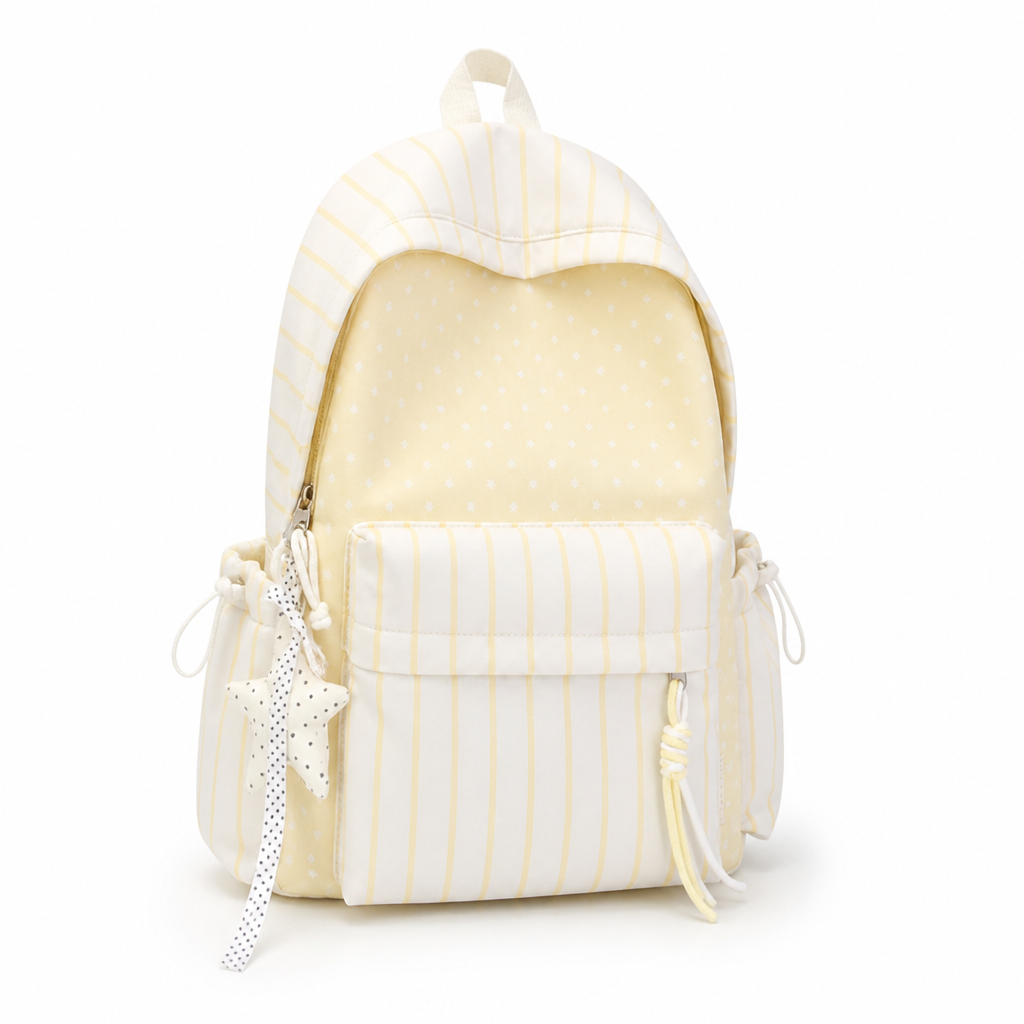 Sac à dos d'école léger avec bretelles rembourrées et multiples poches