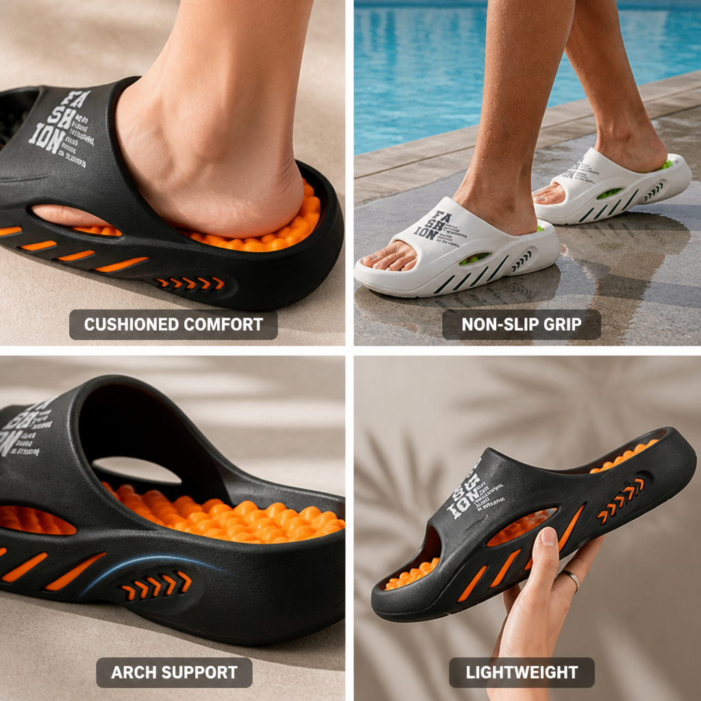 Chaussons Orthopédiques Rembourrés Antidérapants (Hommes)