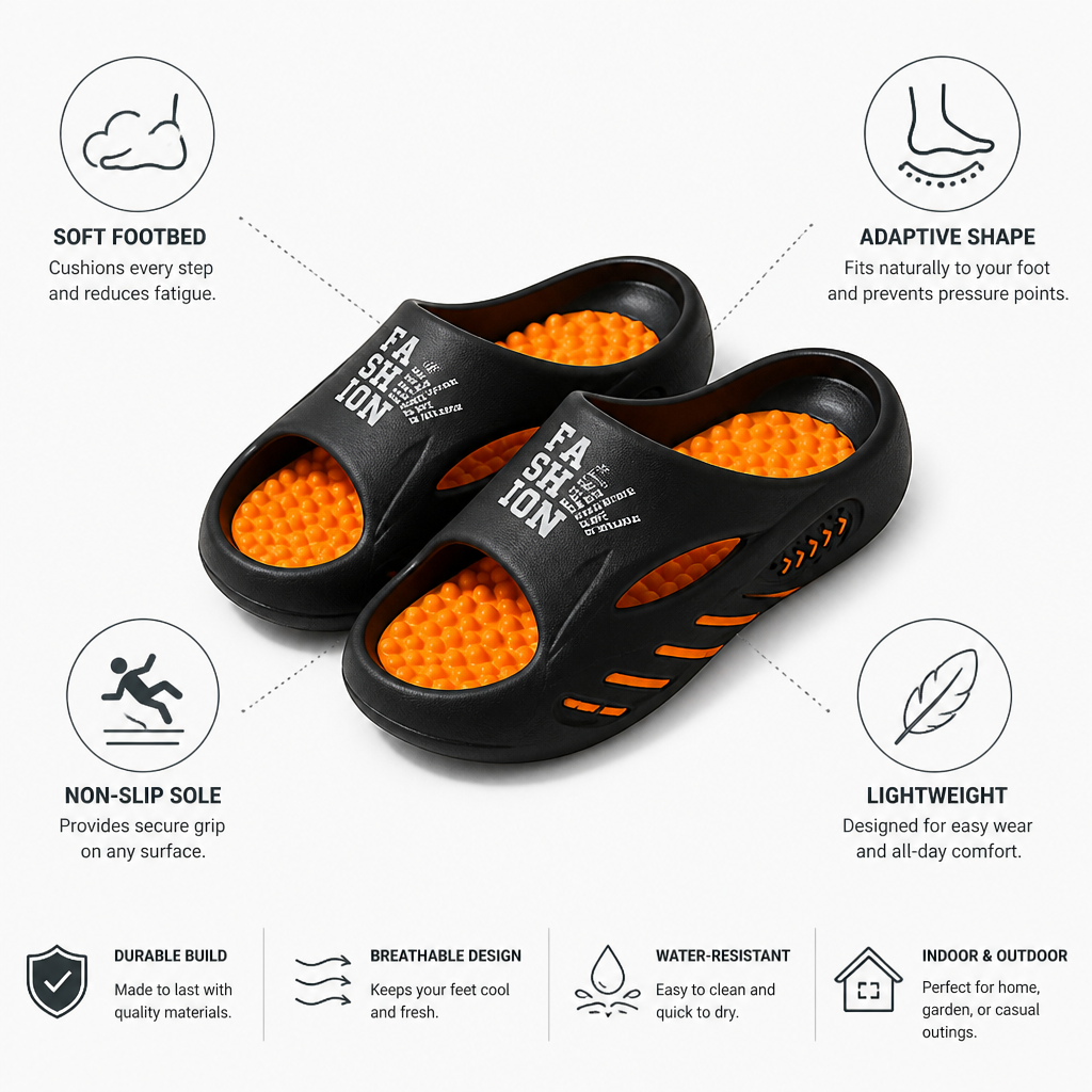 Chaussons Orthopédiques Rembourrés Antidérapants (Hommes)