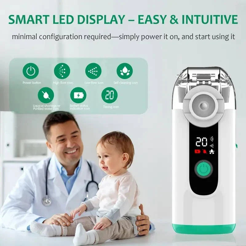 Nébuliseur Portable à Brume Ultrafine Rechargeable par USB & Ultra Silencieux