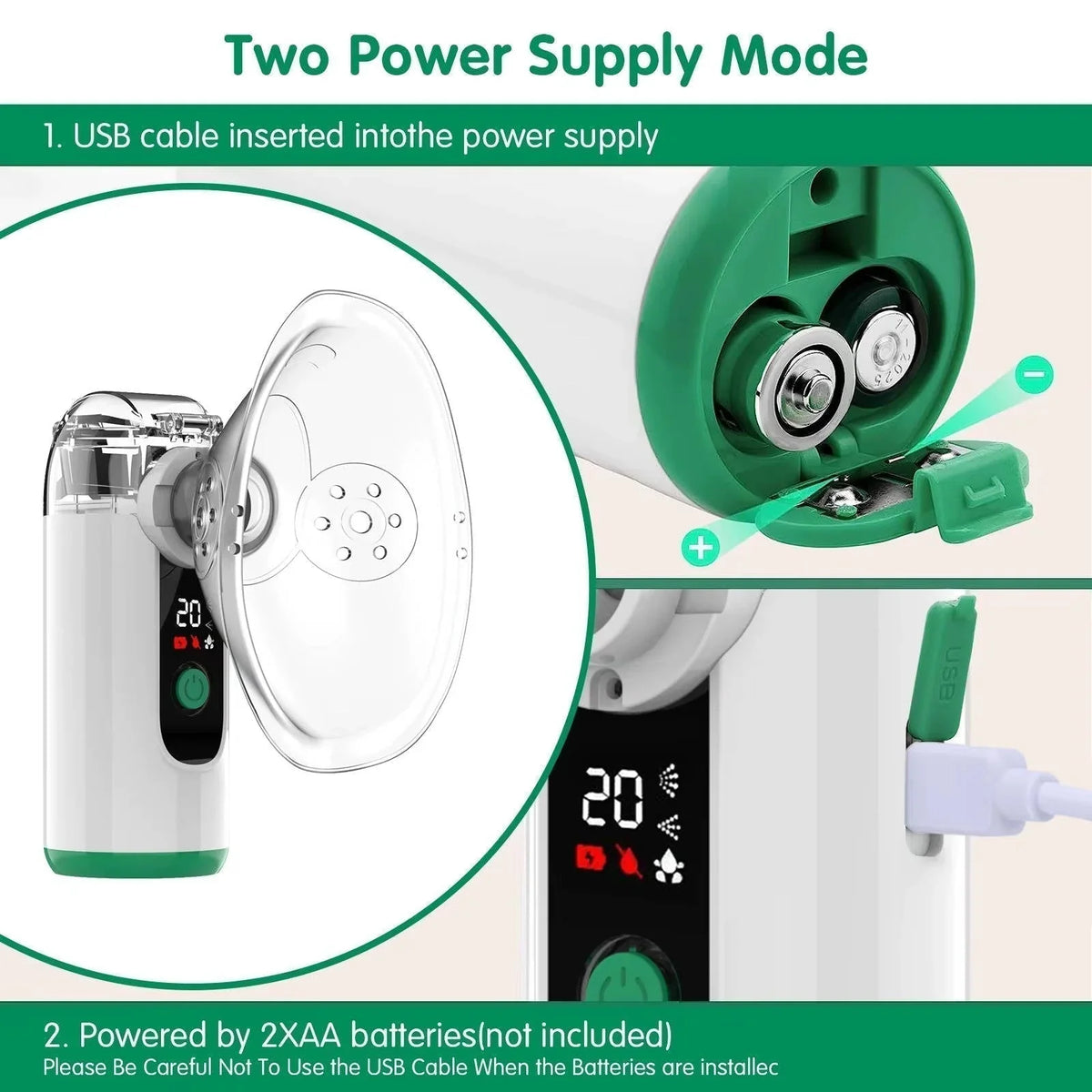 Nébuliseur Portable à Brume Ultrafine Rechargeable par USB & Ultra Silencieux