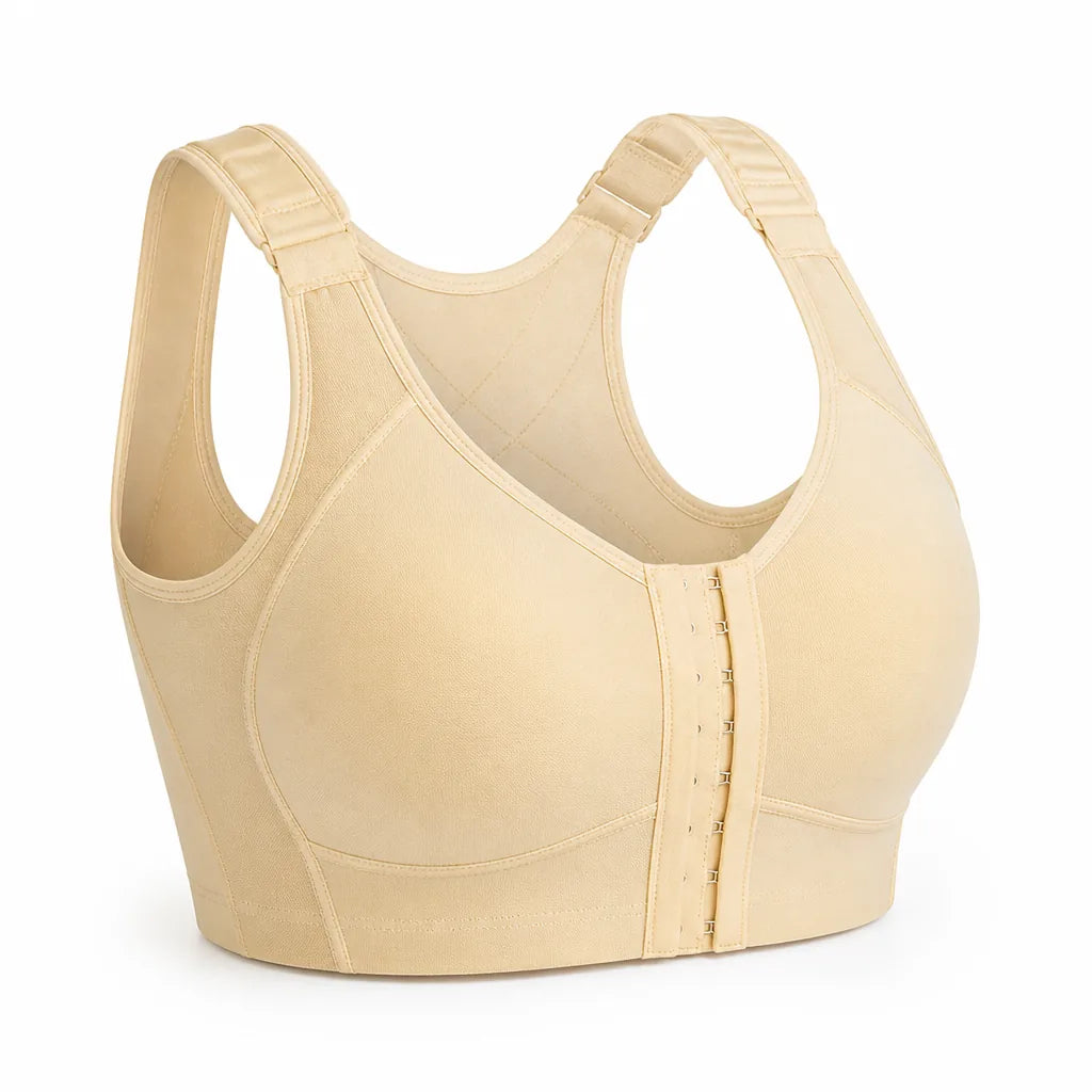 Soutien-Gorge de Correction de Posture avec Dos Croisé et Fermeture Avant Ajustable