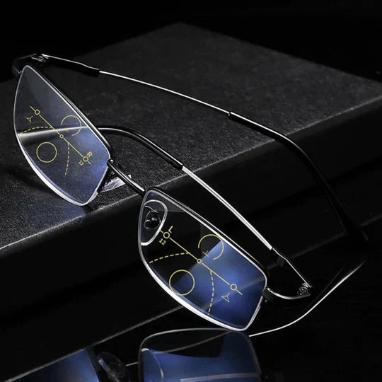 Lunettes progressives photochromiques avec filtre de lumière bleue