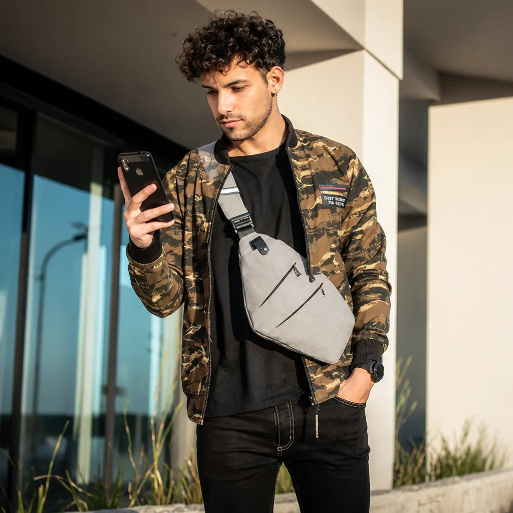 Sac Bandoulière avec Sangle Anti-Coupure & Blocage RFID