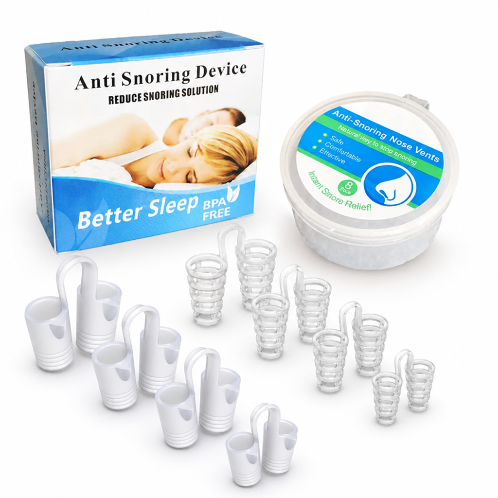 Dilateur Nasal Doux en Silicone Réducteur de Ronflement (Tailles Assorties & Étui de Voyage)