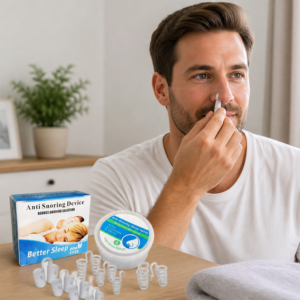 Dilateur Nasal Doux en Silicone Réducteur de Ronflement (Tailles Assorties & Étui de Voyage)