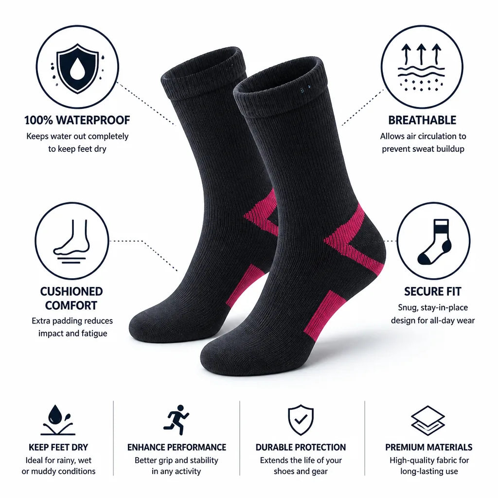 Chaussettes Imperméables Membrane Respirante Confort Rembourré