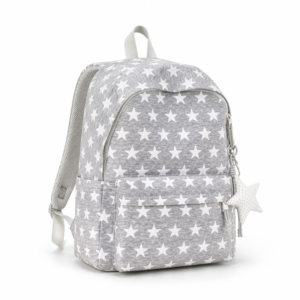 Sac à dos d'école spacieux et durable avec motif étoilé