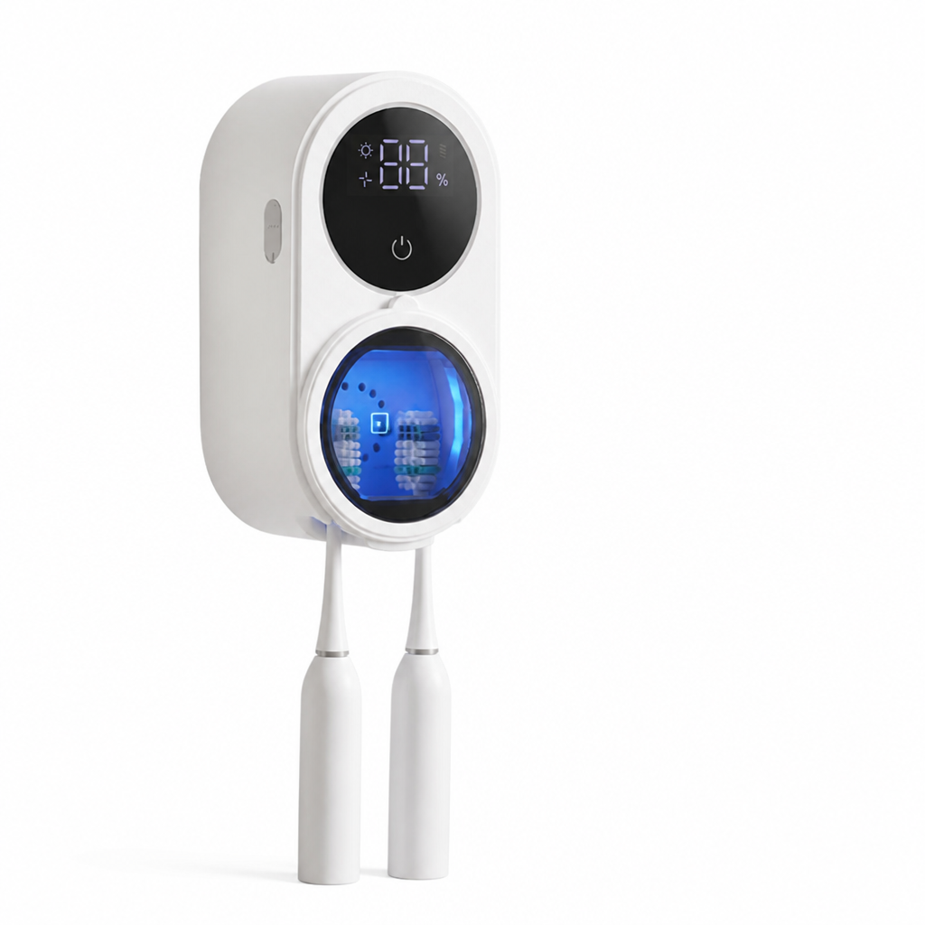 Stérilisateur de brosse à dents UV sans contact (Montage mural, rechargeable par USB)