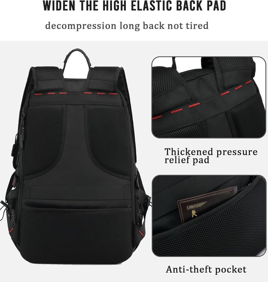 Sac à dos de voyage extensible 60L avec compartiment pour ordinateur portable rembourré et USB intégré
