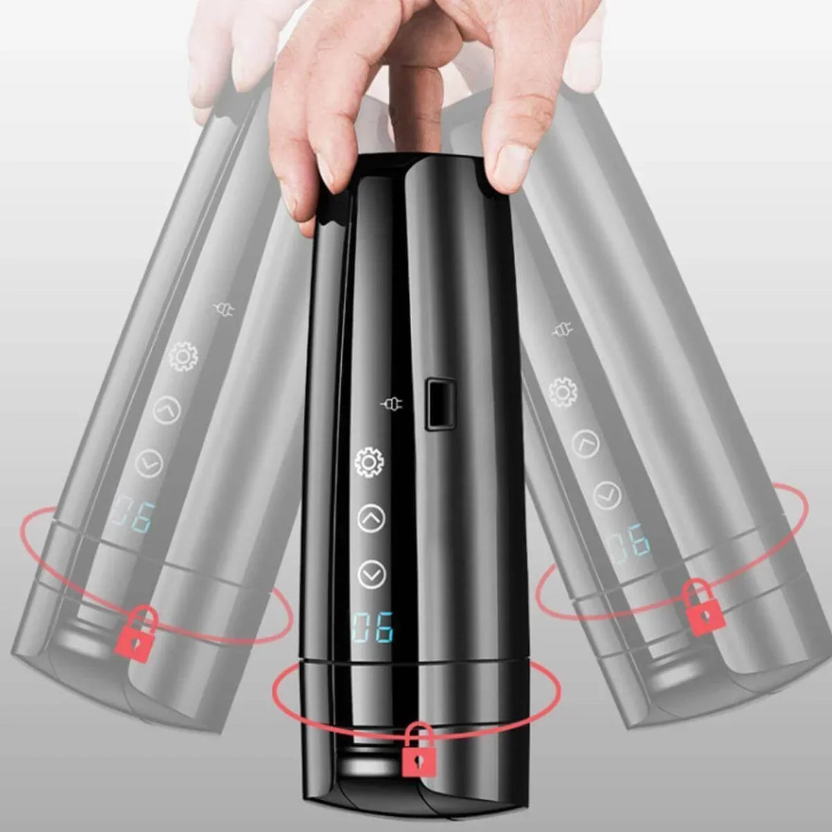 Gobelet de Voyage Isotherme en Acier Inoxydable 12V/24V – Gobelet Électrique pour Boissons Chaudes