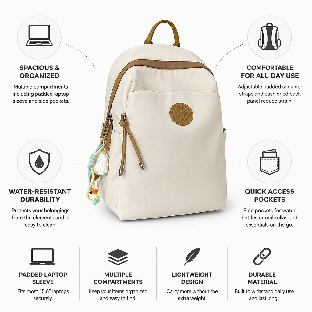 Sac à dos d'école rembourré et résistant à l'eau