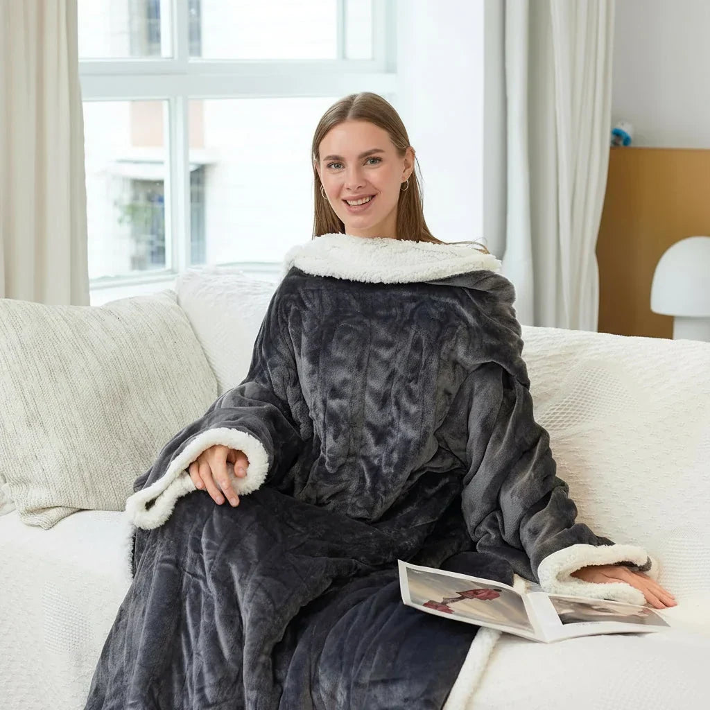 Couverture Électrique Portable avec Chaleur Réglable et Contrôleur Amovible