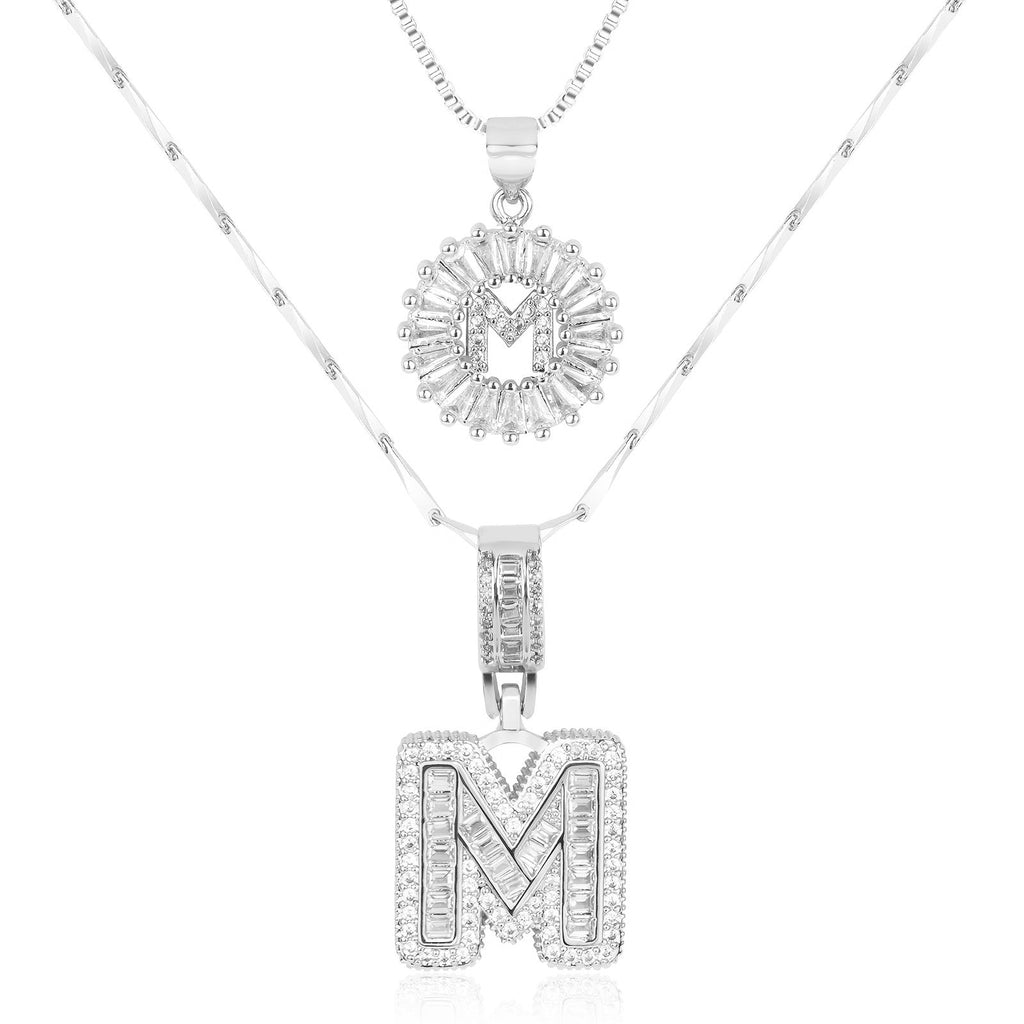 Collier GemLetter - Pendentif Initial avec Finition Luxe