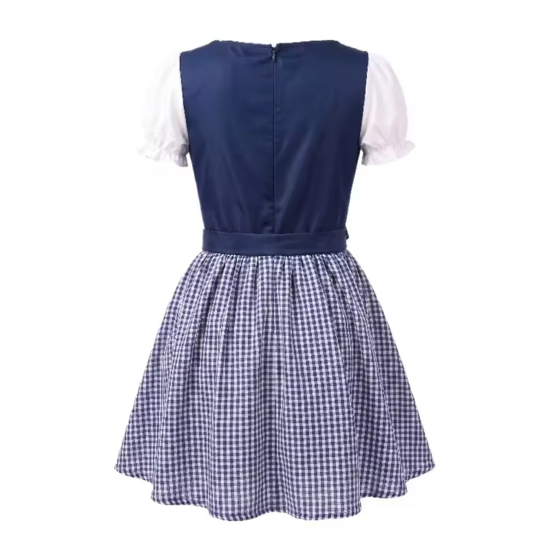 Robe Dirndl Oktoberfest pour Femmes - Avec Motif à Carreaux