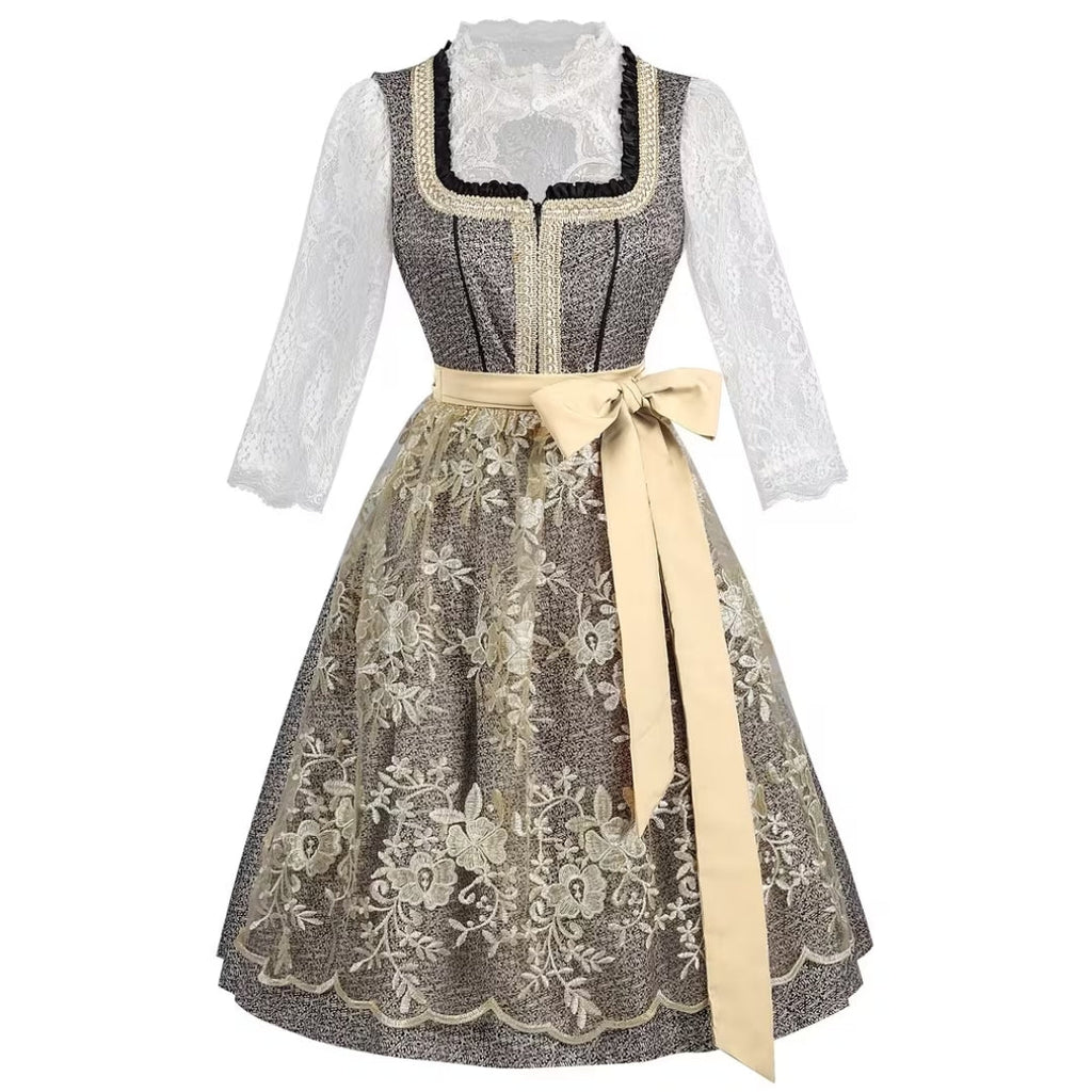 Dirndl Oktoberfest avec Dentelle et Détails Brodés - Lily