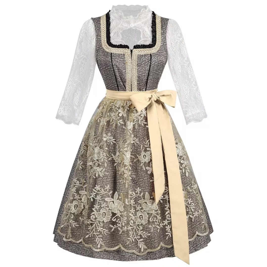 Dirndl Oktoberfest avec Dentelle et Détails Brodés - Lily