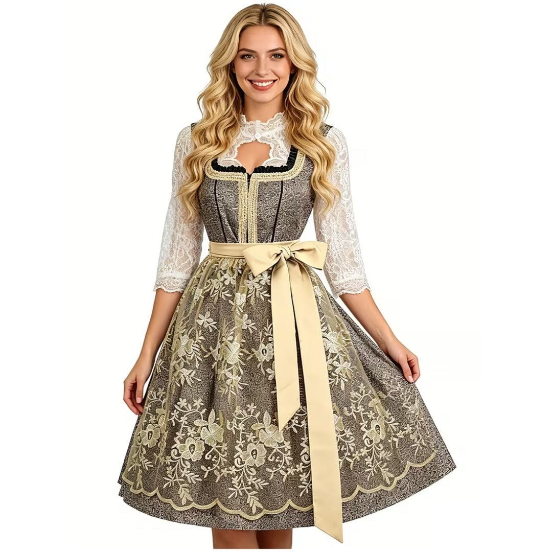 Dirndl Oktoberfest avec Dentelle et Détails Brodés - Lily
