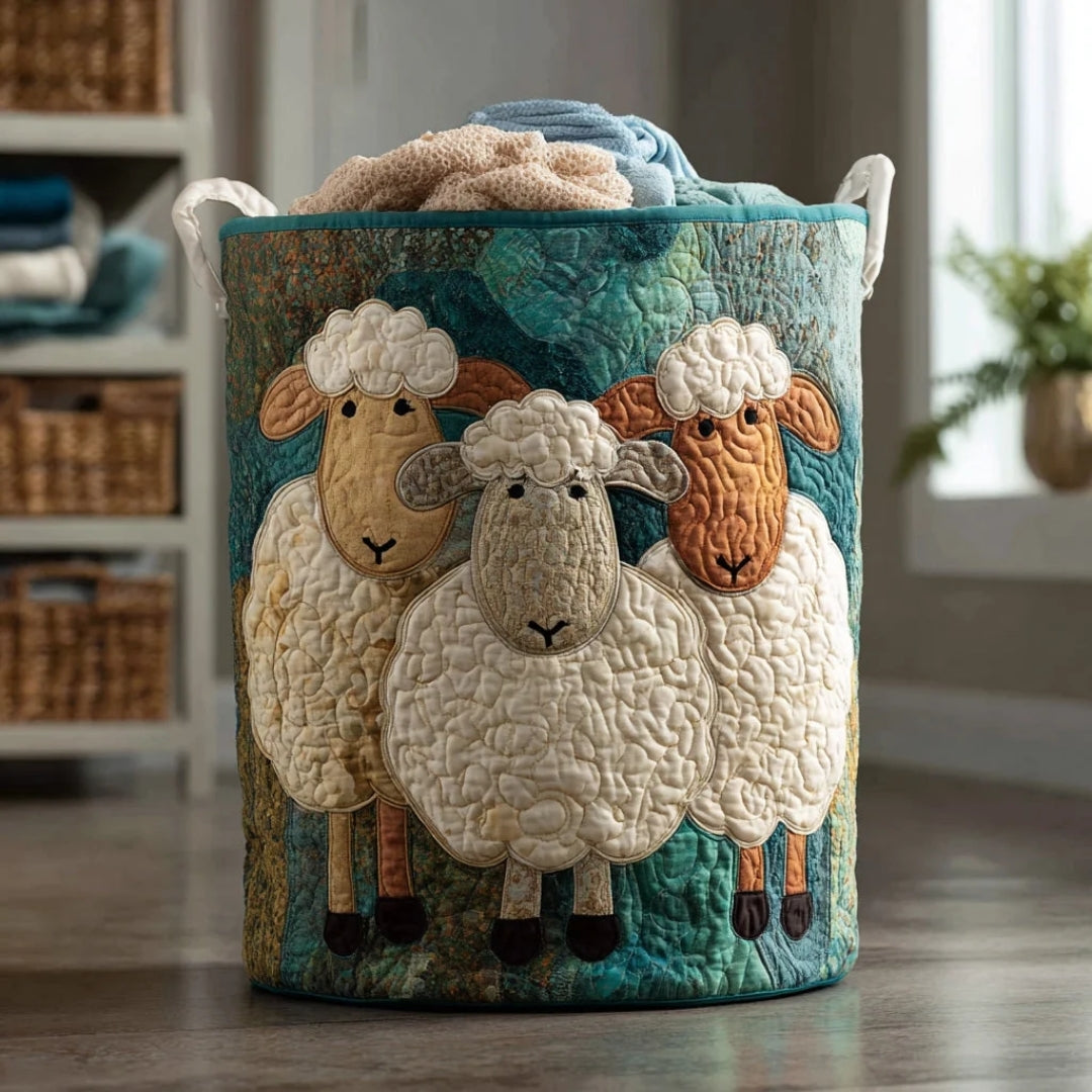 Panier à linge - Matelassé avec design de mouton