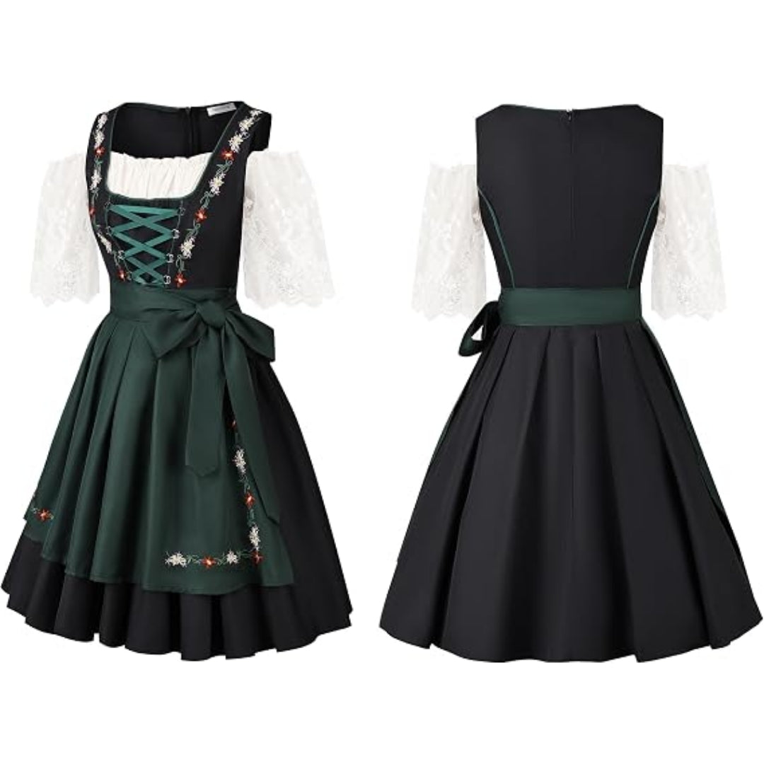 Dirndl Traditionnel Oktoberfest Avec Tablier - Emma