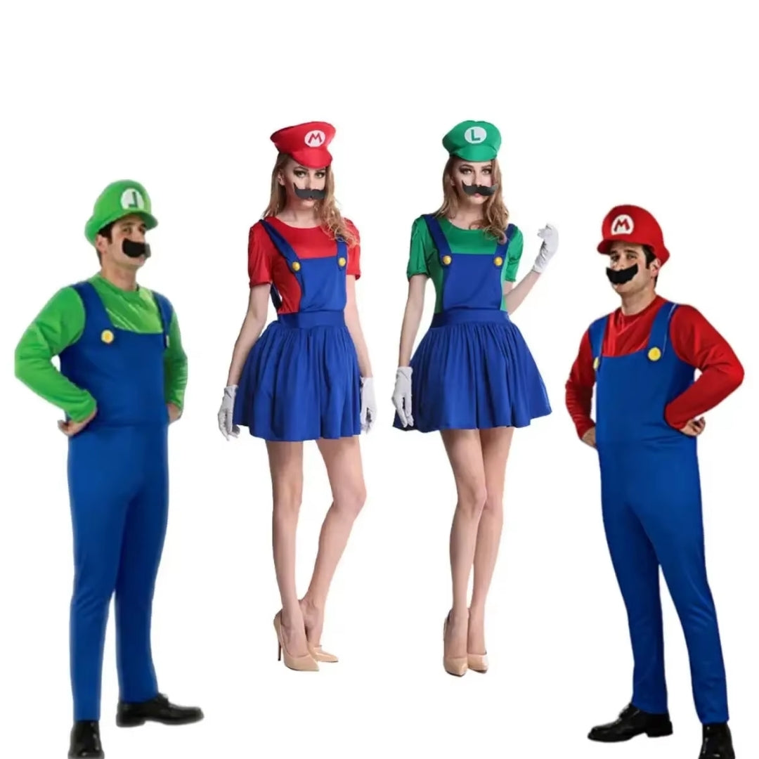 Costume d'Halloween Mario & Luigi - Super Frères Hommes et Femmes