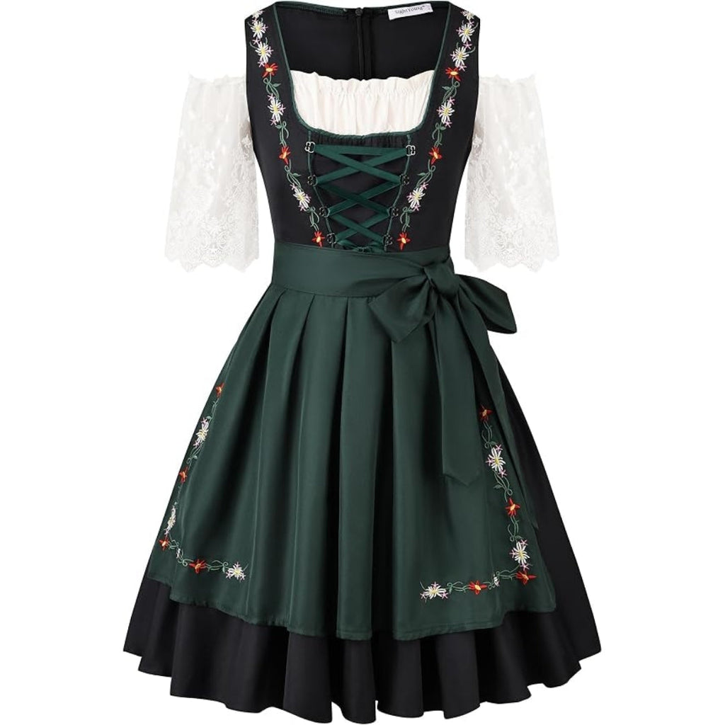 Dirndl Traditionnel Oktoberfest Avec Tablier - Emma