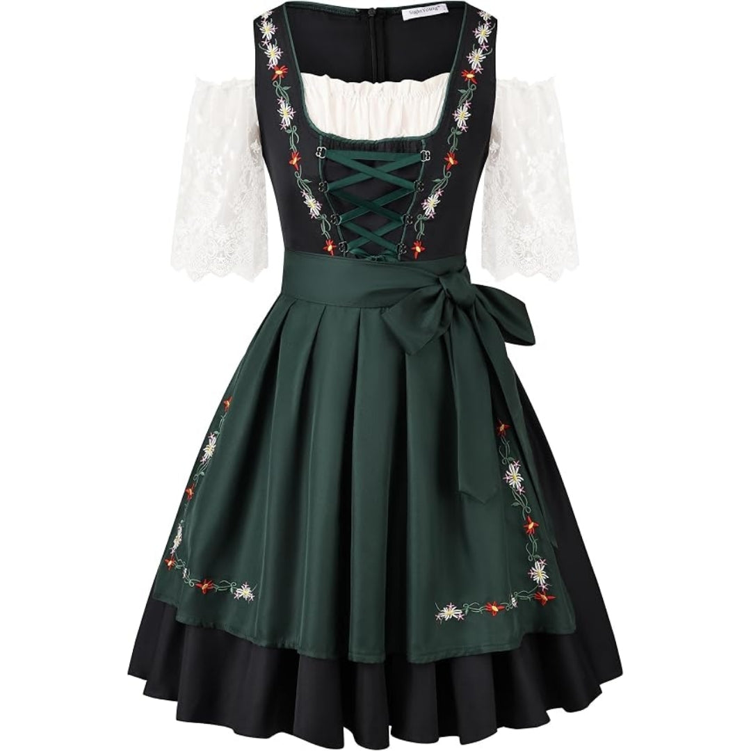 Dirndl Traditionnel Oktoberfest Avec Tablier - Emma